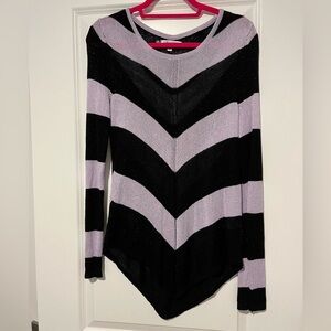 JLo Chevron Metallic Sweater